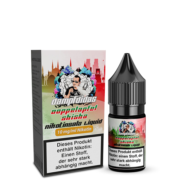 Dampfdidas Doppelapfel Shisha Nikotinsalz Liquid 10ml