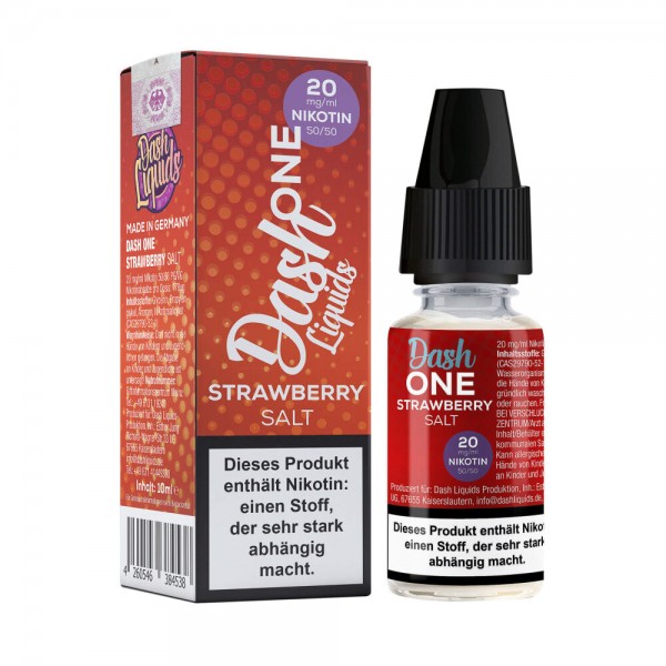 Dash Liquids One Strawberry Nikotinsalz Liquid 10ml